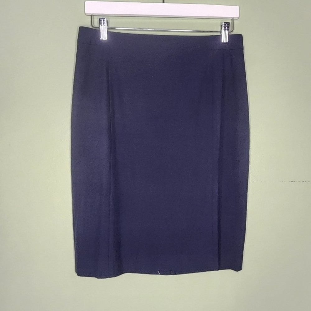 Ann Taylor Navy Pencil Skirt Business Work Classic Feminine Office 8P NEW
